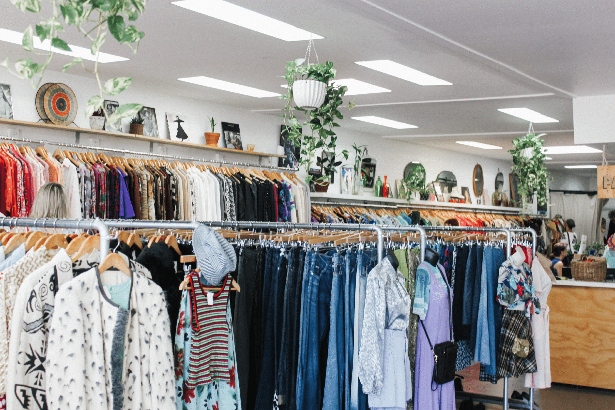 Inside of a clothing store Inside of a clothing store