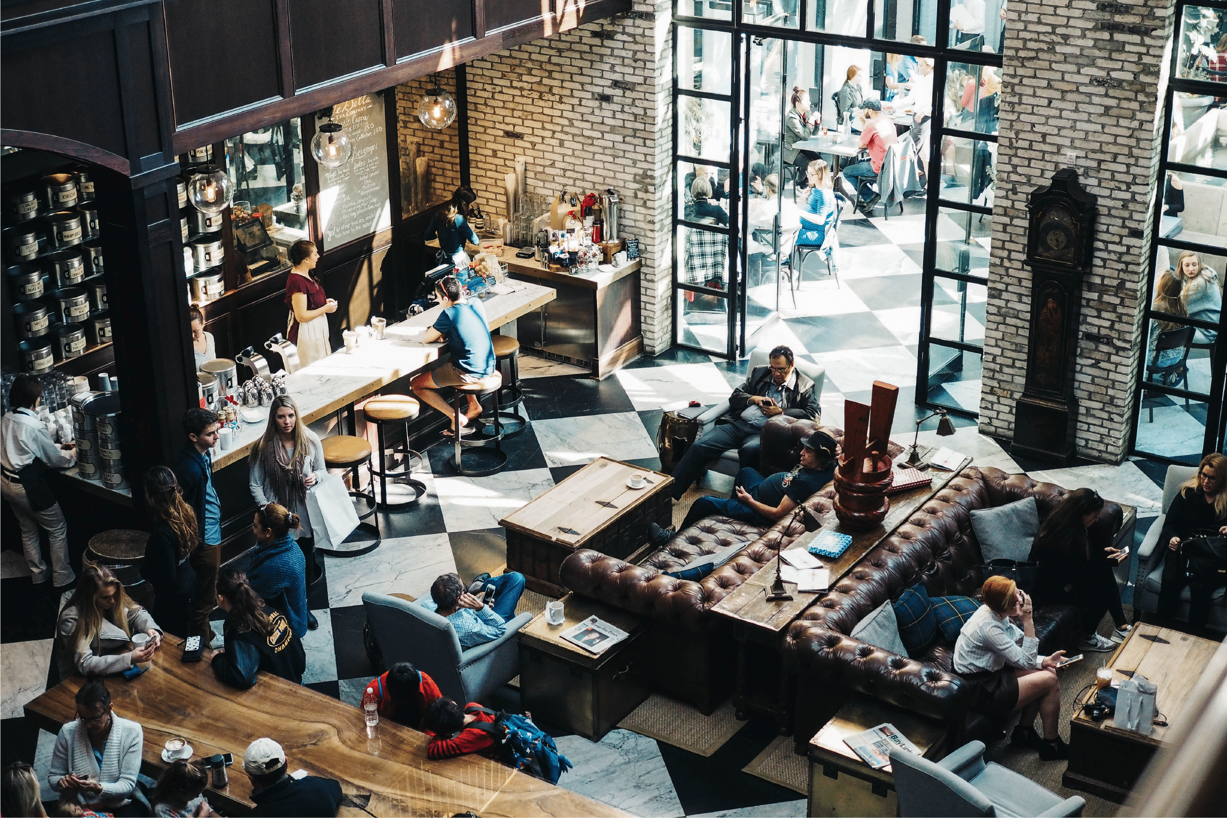 Inside of restaurant bar lounge